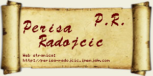 Periša Radojčić vizit kartica
